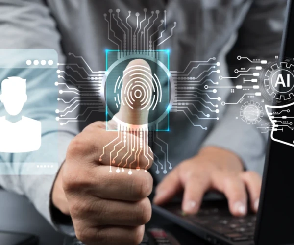 AI security concept, supporting digital identity verification, access control, data protection and cybersecurity governance.