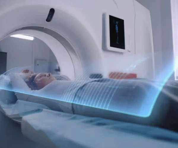 CT examination, supporting diagnostic imaging, patient positioning, cross-sectional assessment and radiology workflow.