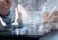 Doctor using digital tablet recoding, analyzing digital patient's personal health history and information on digital document.