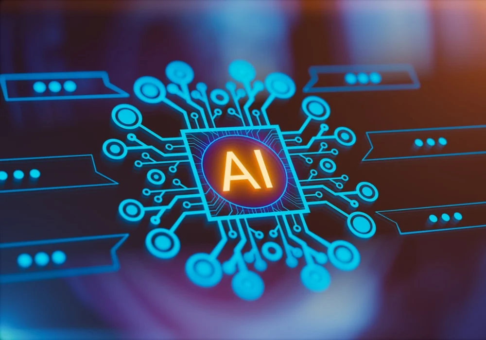 Artificial intelligence chip powering digital transformation and advanced data analytics in healthcare systems.