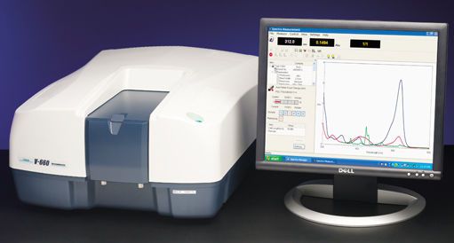 UV-visible absorption spectrometer / double-beam V-660 Jasco UV-visible absorption spectrometer / double-beam V-660 Jasco