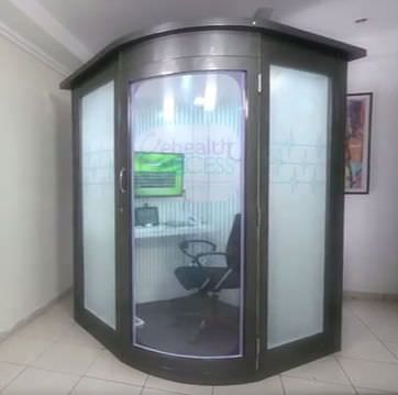 Telemedicine booth (for teleconsultation and vital signs telemonitoring) Medical Kiosk e Health Access Telemedicine booth (for teleconsultation and vital signs telemonitoring) Medical Kiosk e Health Access