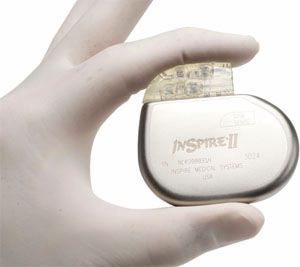 Implantable neurostimulator / for upper airway stimulation Inspire Medical Implantable neurostimulator / for upper airway stimulation Inspire Medical