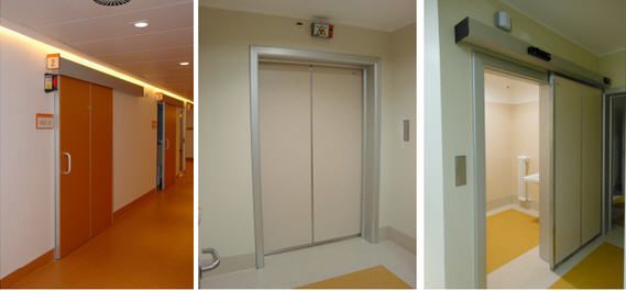 Sliding door / radiation shielding / hardwood Cablas Sliding door / radiation shielding / hardwood Cablas