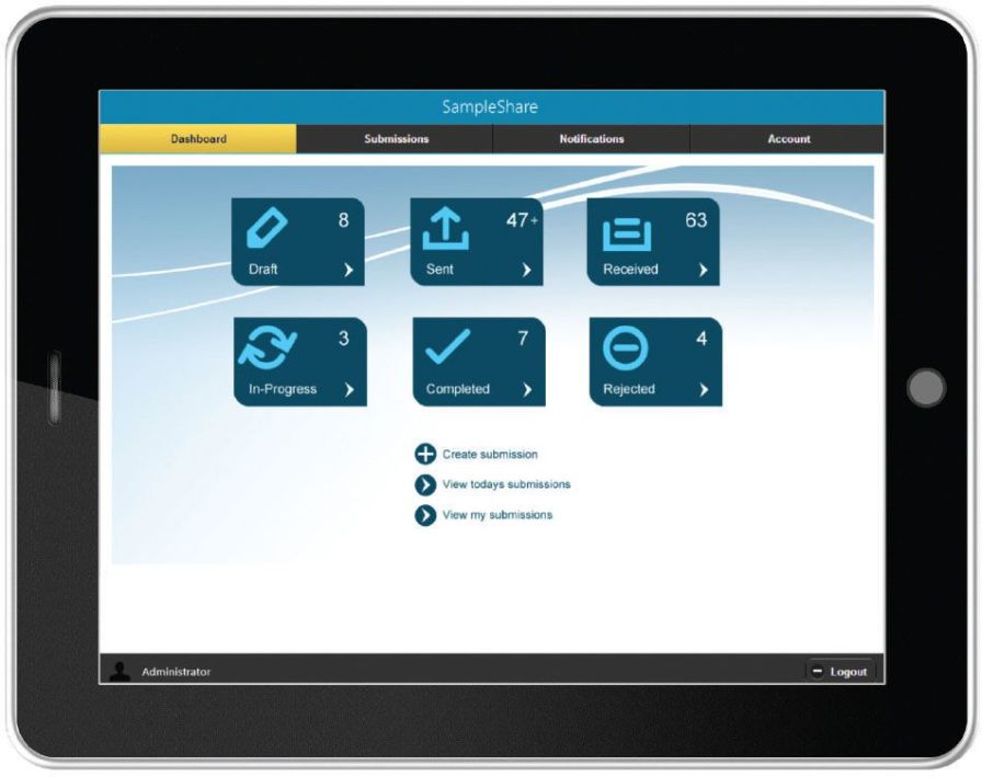 Health Management and Leadership Portal Sample management system
