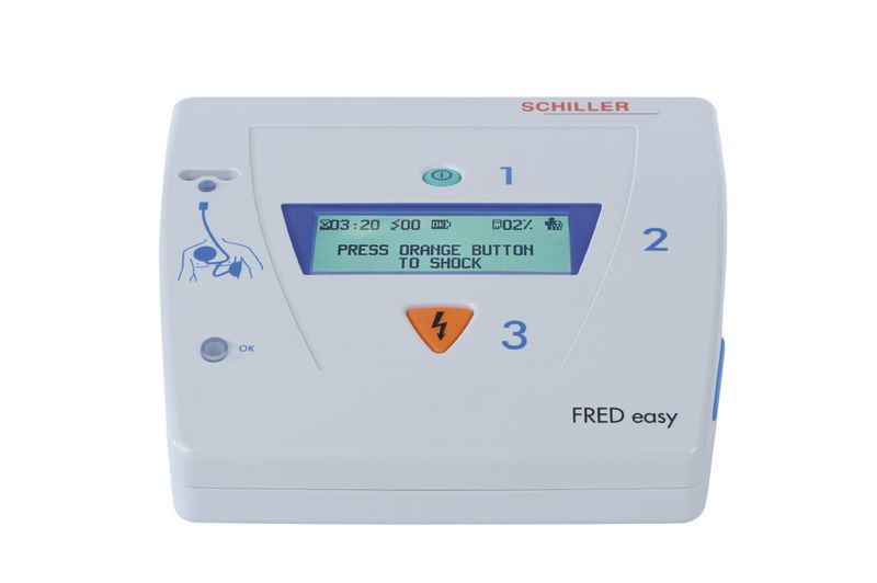 Semi-automatic external defibrillator / with ECG monitor / public access FRED easy SCHILLER Semi-automatic external defibrillator / with ECG monitor / public access FRED easy SCHILLER