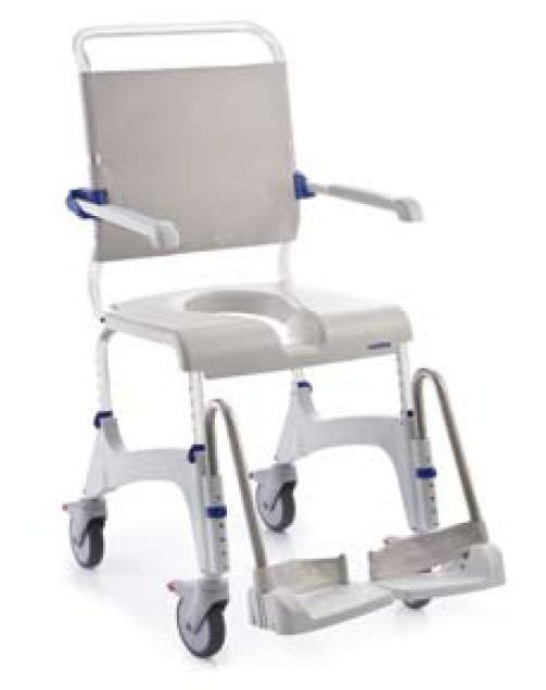 Shower chair / commode / on casters / height-adjustable Aquatec Ocean Invacare Shower chair / commode / on casters / height-adjustable Aquatec Ocean Invacare