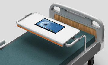 Overbed table with multimedia terminal ITI SMB ITI TECHNOLOGY Overbed table with multimedia terminal ITI SMB ITI TECHNOLOGY