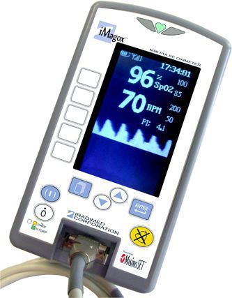 Table-top pulse oximeter / with separate sensor / non-magnetic / fiber optic iMagox™ 2460 IRADIMED CORPORATION Table-top pulse oximeter / with separate sensor / non-magnetic / fiber optic iMagox™ 2460 IRADIMED CORPORATION