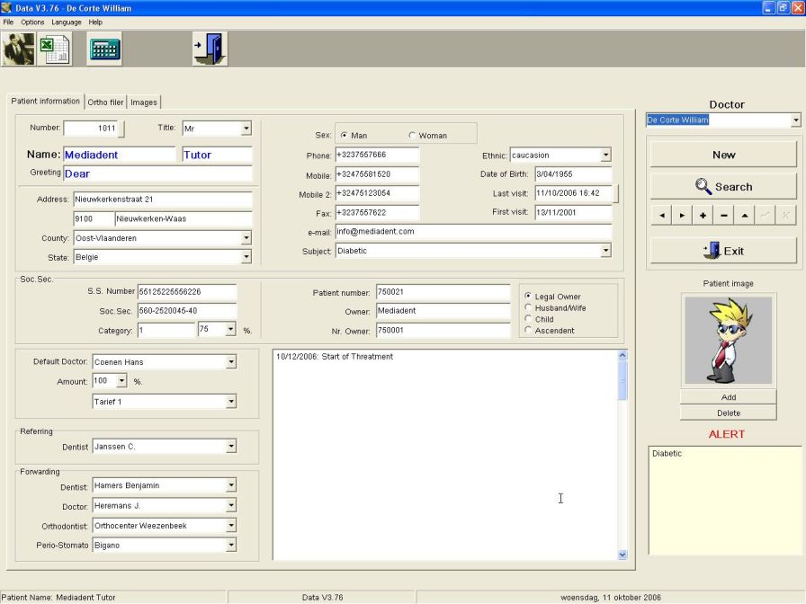 Management software / medical / dentist office Mediadent Data IMAGELEVEL Management software / medical / dentist office Mediadent Data IMAGELEVEL