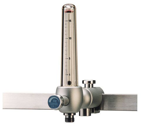 Oxygen flowmeter / variable-area / rail-mounted 660-0110 HEYER Medical Oxygen flowmeter / variable-area / rail-mounted 660-0110 HEYER Medical