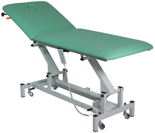 Electrical examination table / on casters / height-adjustable / 2-section H-05 Hidemar Electrical examination table / on casters / height-adjustable / 2-section H-05 Hidemar