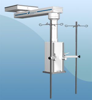 Ceiling-mounted double medical pendant 