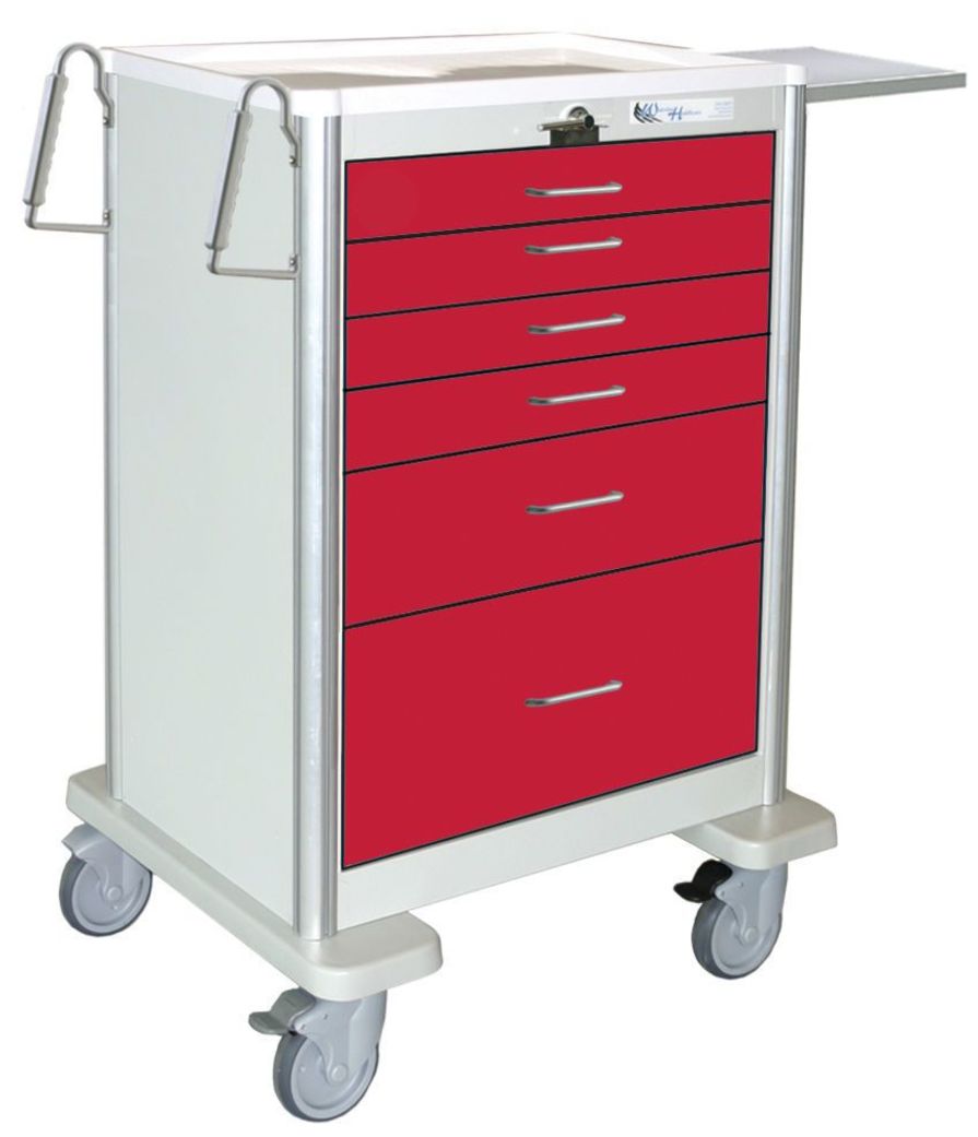 Health Management And Leadership Portal Emergency Trolley 6 drawer