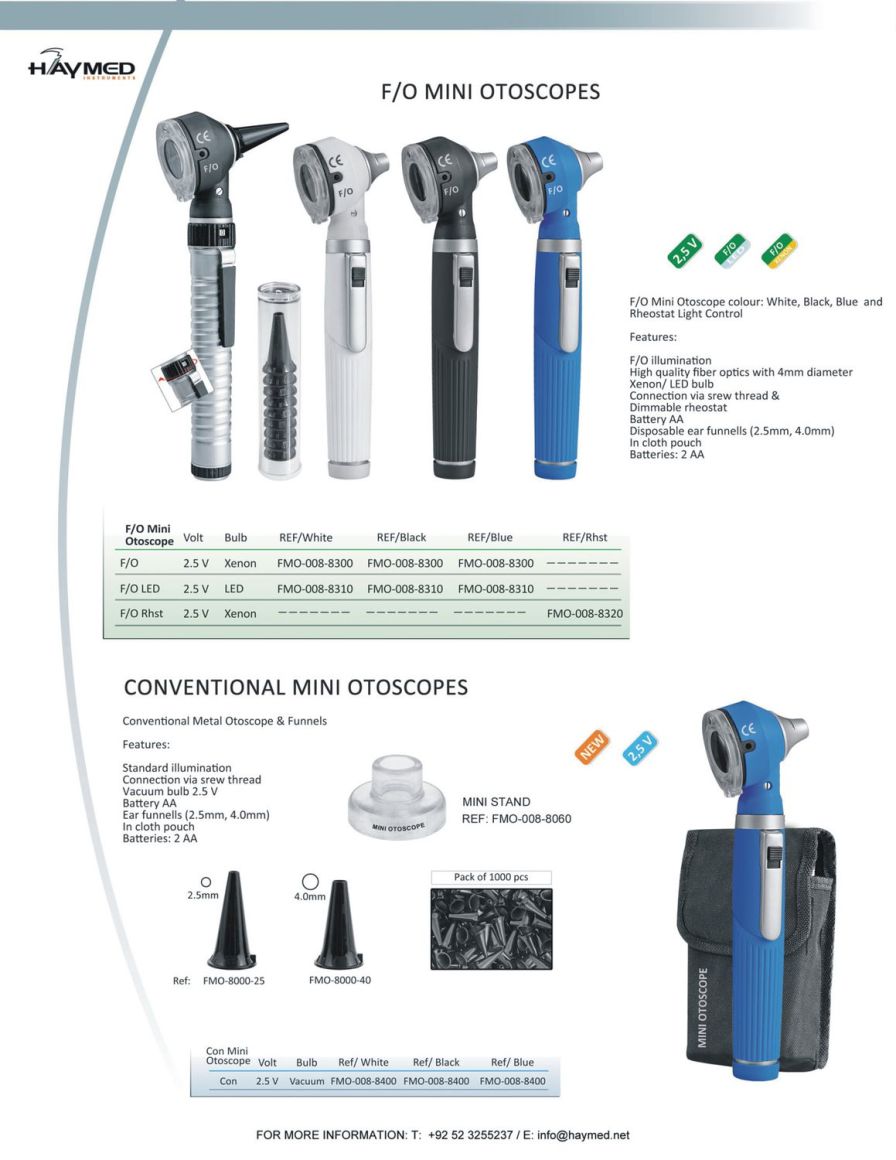 Otoscope endoscope / rigid / with speculum HM 7003 Haymed Otoscope endoscope / rigid / with speculum HM 7003 Haymed
