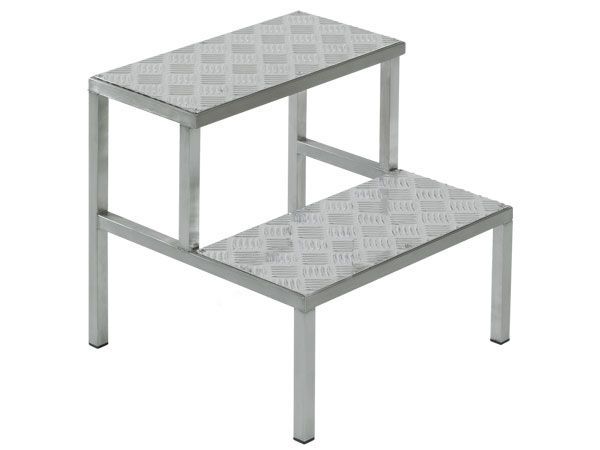 2-step step stool / stainless steel HAMMAM MEDICAL 2-step step stool / stainless steel HAMMAM MEDICAL