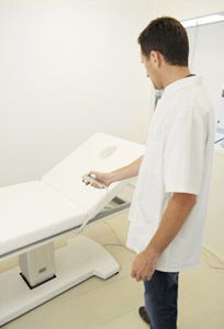 Electrical examination table / height-adjustable / 2-section hbw technology Electrical examination table / height-adjustable / 2-section hbw technology