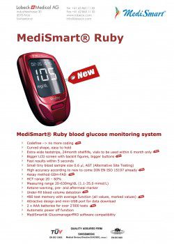 MediSmart® RUBY blood glucose monitoring system MediSmart® RUBY blood glucose monitoring system