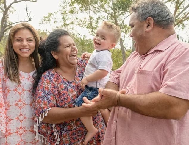 Three generations together and happy