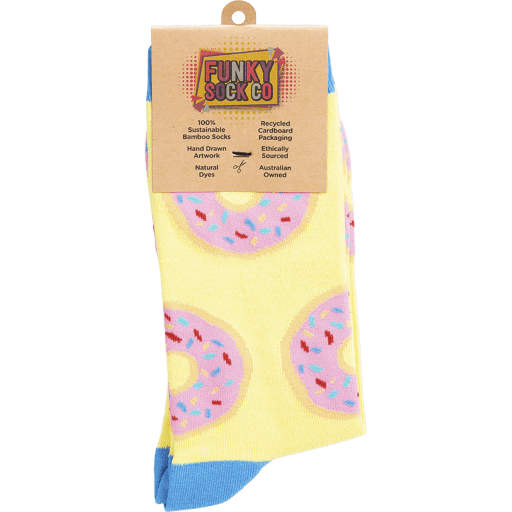 Funky Sock Co Bamboo Socks Glazed Donuts