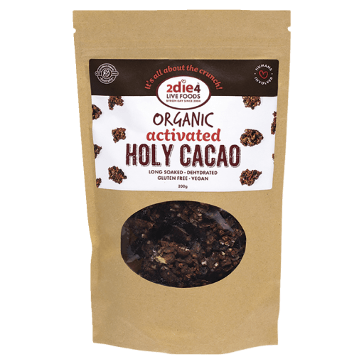 2Die4 Live Foods Organic Activated Holy Cacao Granola Clusters