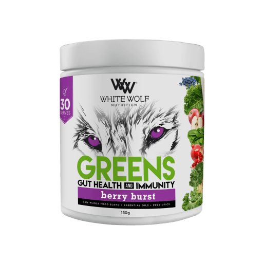 White Wolf Nutrition Greens Gut Health And Immunity  Berry Burst  30 Serve