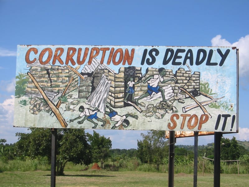 (Image) Corruption sign