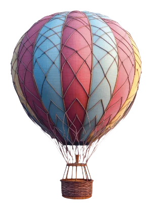 Colorful hot air balloon