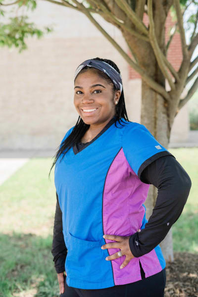 Butter-Soft Scrubs Color Block Top