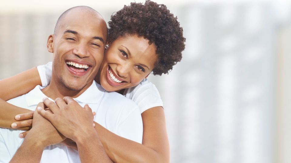 Photo of smiling couple