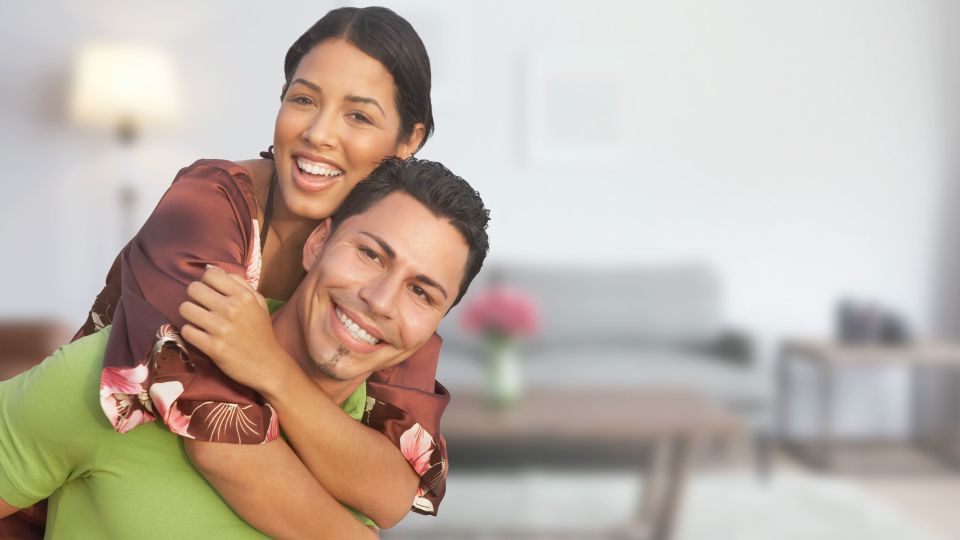 Photo of smiling couple