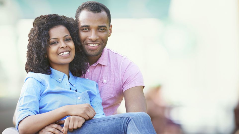 Photo of smiling couple