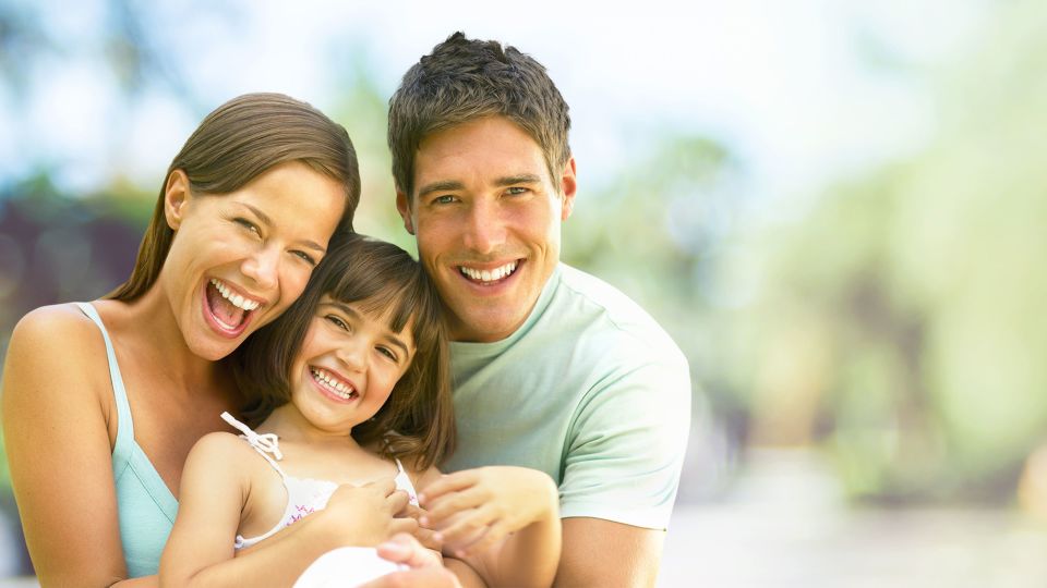 Photo of smiling family