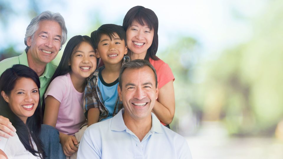 Photo of smiling family