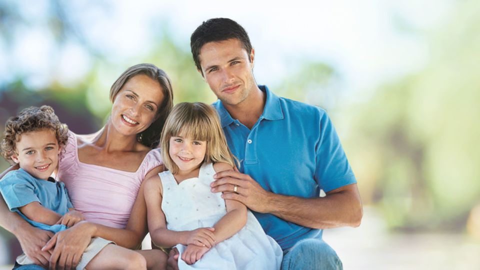 Photo of smiling family