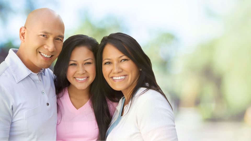 Photo of smiling family