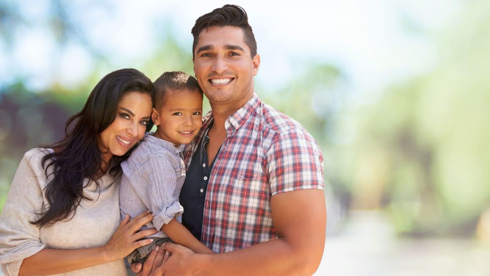 Photo of smiling family