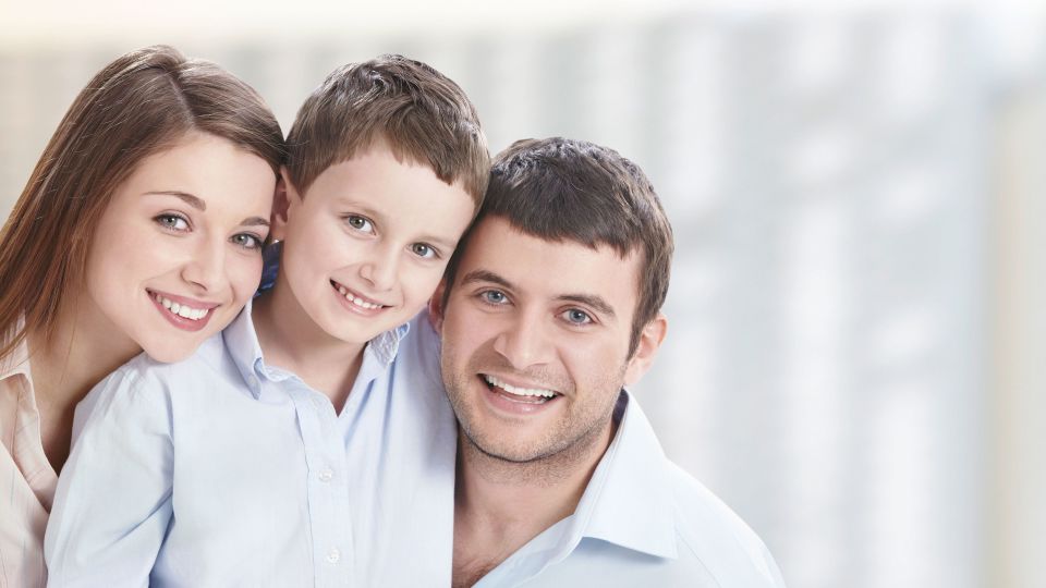 Photo of smiling family