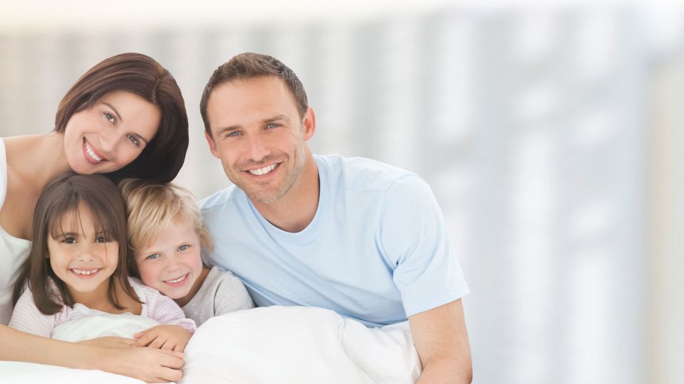 Photo of smiling family