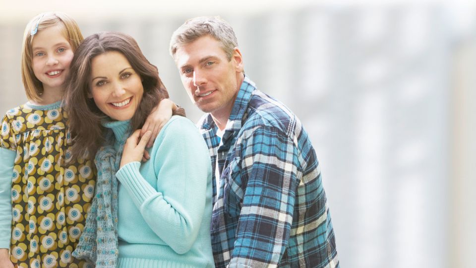 Photo of smiling family