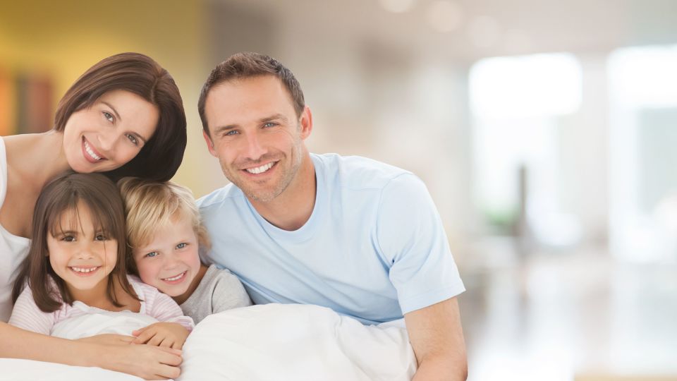 Photo of smiling family