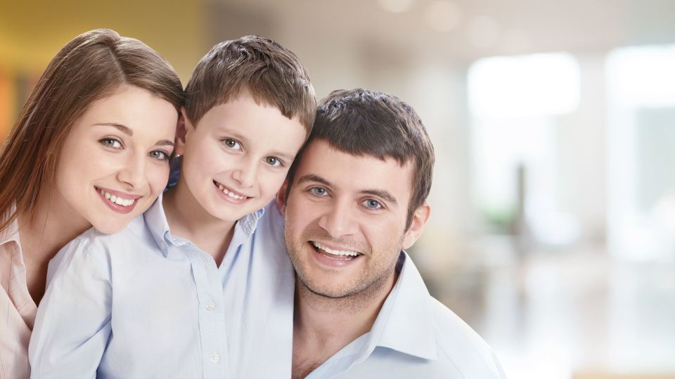 Photo of smiling family