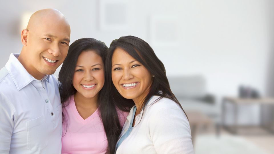 Photo of smiling family