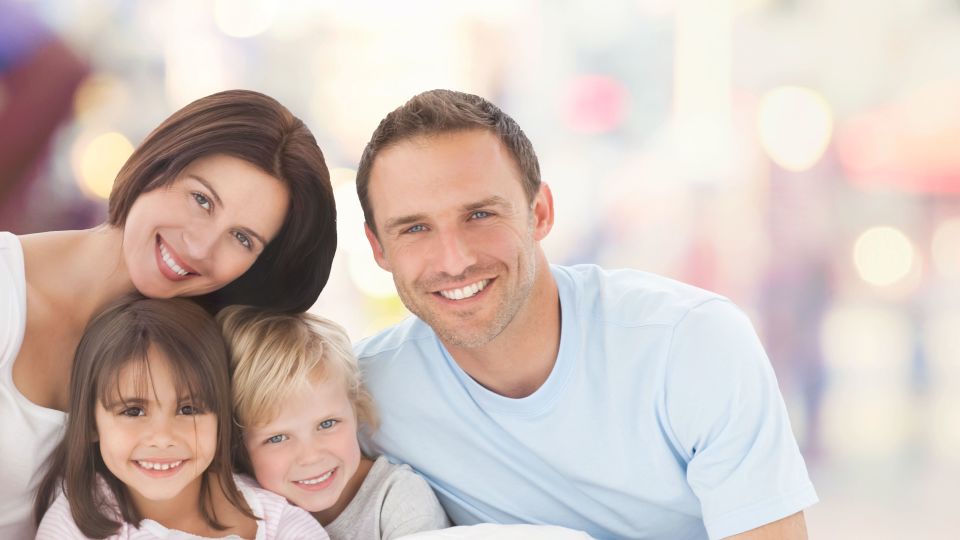 Photo of smiling family