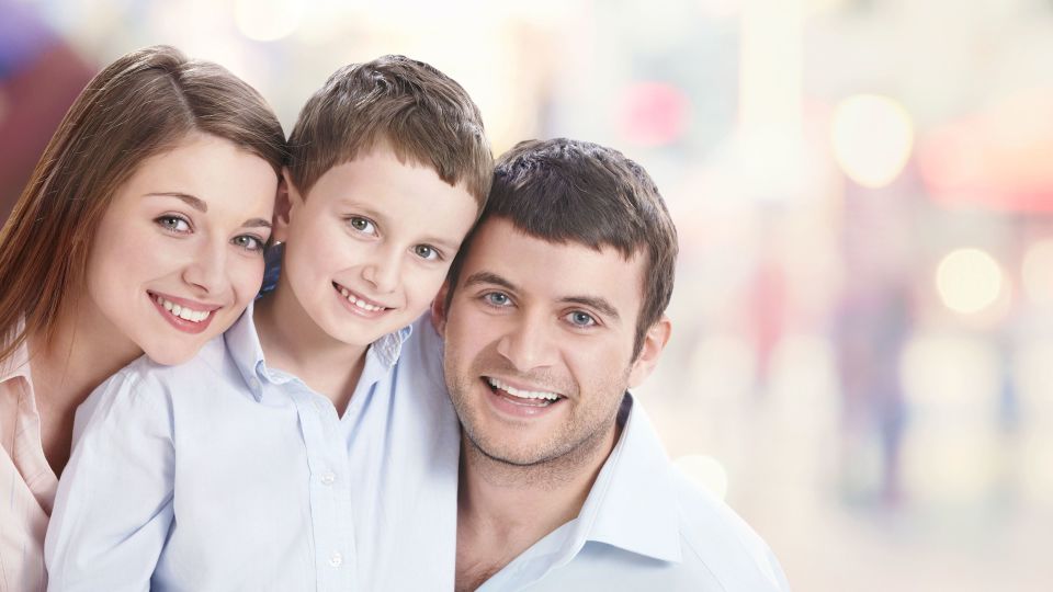 Photo of smiling family