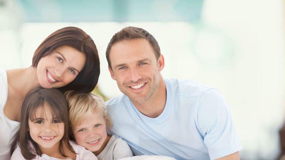 Photo of smiling family