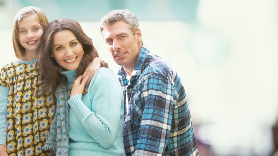 Photo of smiling family