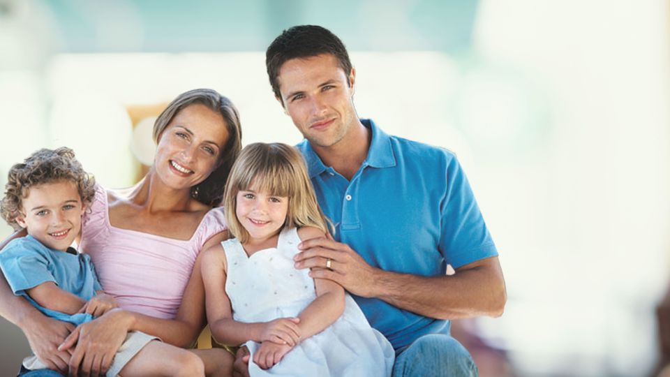 Photo of smiling family