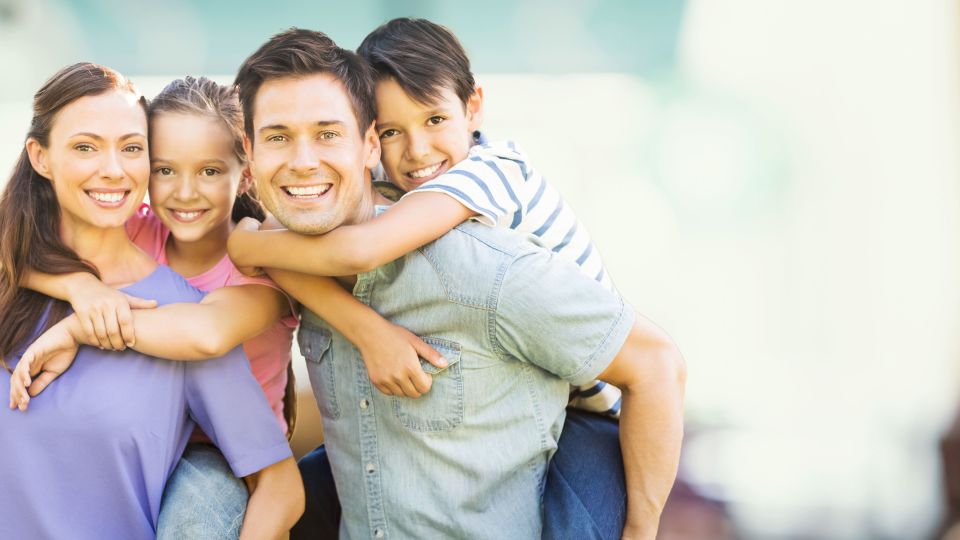 Photo of smiling family