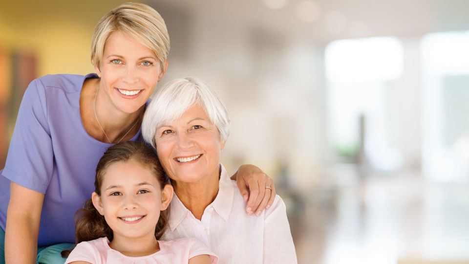 Photo of smiling family